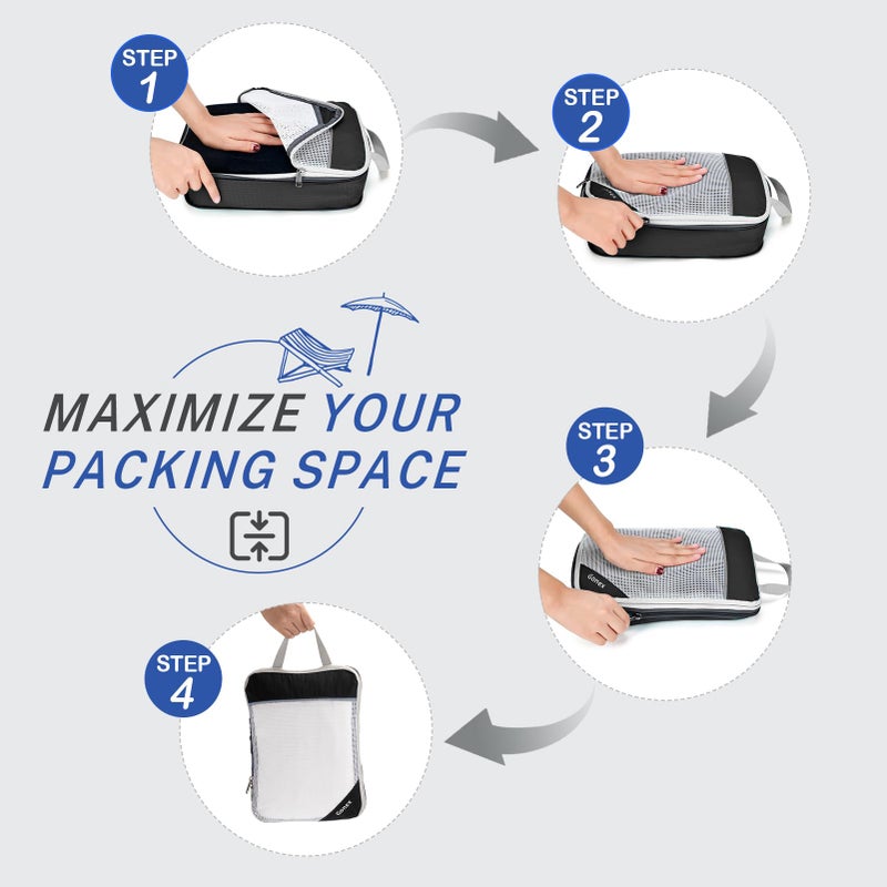Gonex Compression Packing Cubes, Extensible Storage Mesh Bags Organizers - Image 3